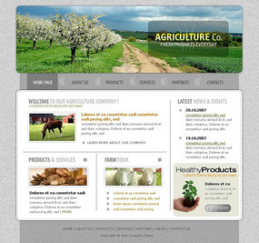 欧美农牧业网站网页模板设计指南